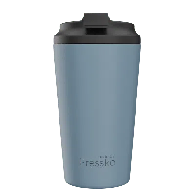 Fressko Blue , Grande Reusable Coffee Cup, Stainless Steel, River