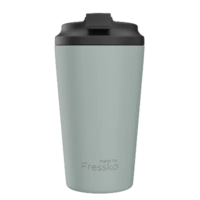 Fressko Green , Grande Reusable Coffee Cup, Stainless Steel, Sage