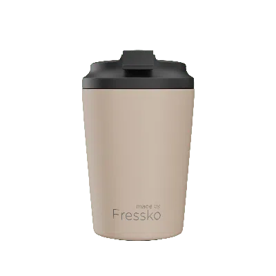 Fressko Neutrals , Bino Reusable Coffee Cup, Stainless Steel, Oat