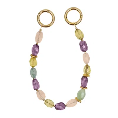 Farra Colormixed Natural  Rose Quartz Citrine Amethyst Phone Strap
