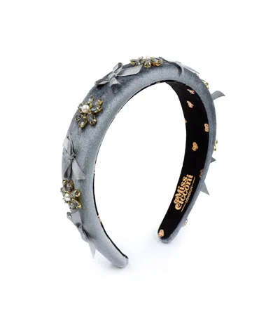 Miss Cicconi Women's Grey / Silver Silverfox - Headband - Silver Grey Velvet