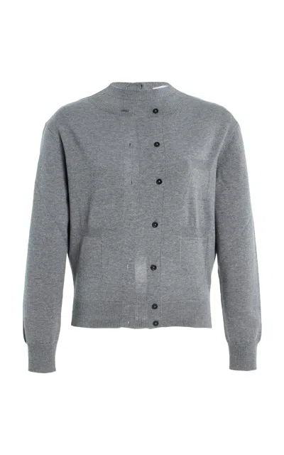 Marie Adam-leenaerdt Trompe L'oeil Wool-cotton Cardigan