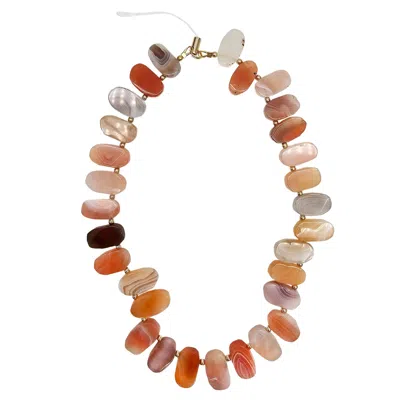 Farra Yellow / Orange Orange Lace Agate Phone Strap