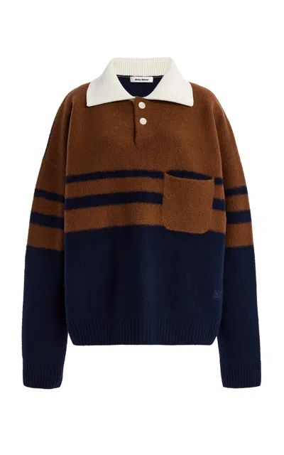 Wales Bonner Calm Wool-blend Polo Shirt