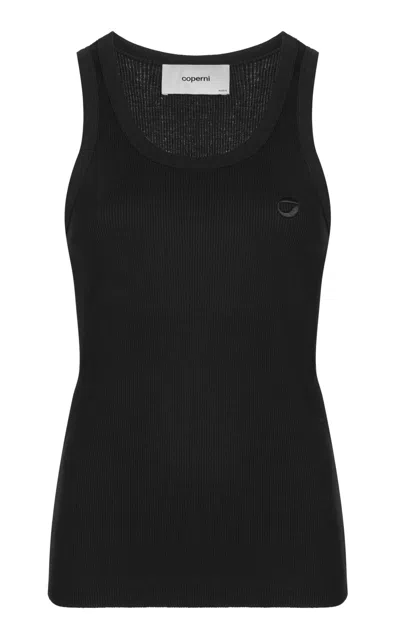 Coperni Back Scoop Neck Sleeveless Top In Black