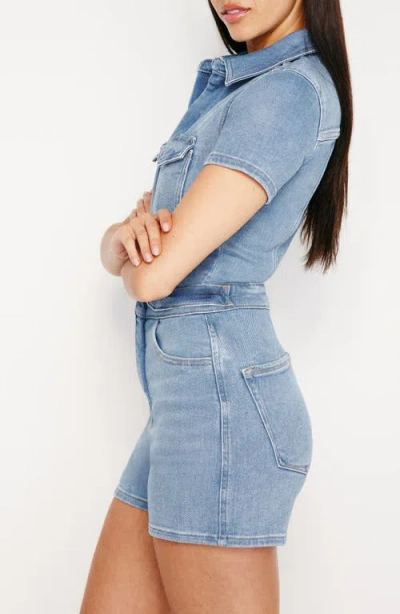 Good American Fit For Success Denim Romper