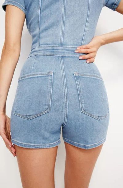 Good American Fit For Success Denim Romper