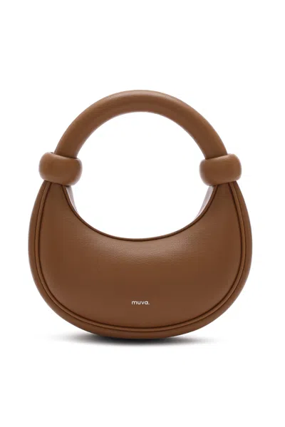 Amy Lynn Women's Kyoto Brown Leather Crossbody Crescent Bag