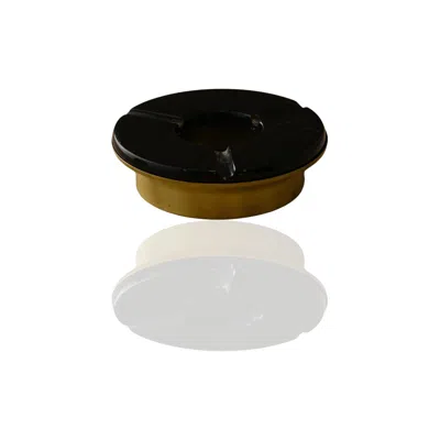 Marleth Gold / Black Round Brass & Black Ashtray