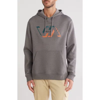 Rvca Oliver Graphic Print Hoodie In Gray