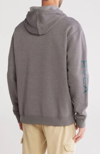 Rvca Oliver Graphic Print Hoodie In Gray