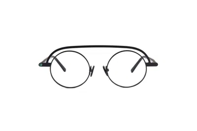 Galfer Eyewear Women's Black / Red Jigueras Eyeglasses Minimalistic Round Designer Frame