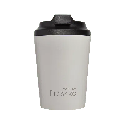 Fressko White , Camino Reusable Coffee Cup, Stainless Steel, Frost