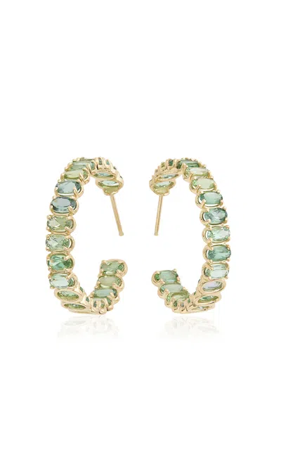 Jamie Wolf 18k Yellow Gold Green Tourmaline Earrings