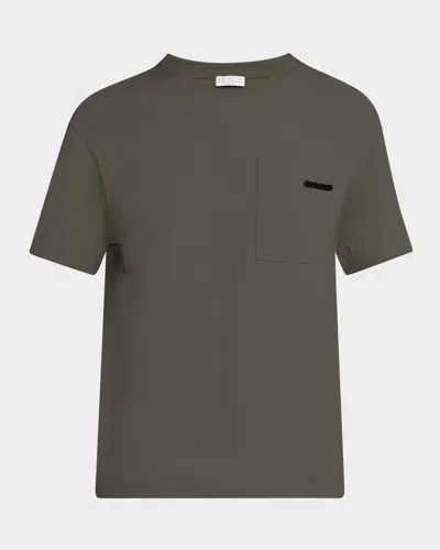 Brunello Cucinelli Crewneck T-shirt With Monili Pocket