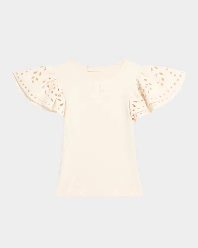 Ulla Johnson Edith Knit Ruffle-sleeve Top