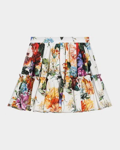 Dolce & Gabbana Floral-print Cotton Skirt