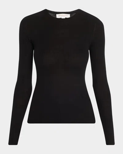 Michael Kors Hutton Ribbed Crewneck Cashmere Sweater