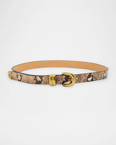 By Malene Birger Zoilo Snake-embossed Leather Belt