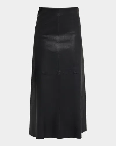 By Malene Birger Simoas Lambskin Leather Midi Skirt