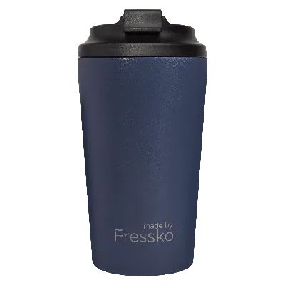 Fressko Blue , Grande Reusable Coffee Cup, Stainless Steel, Denim