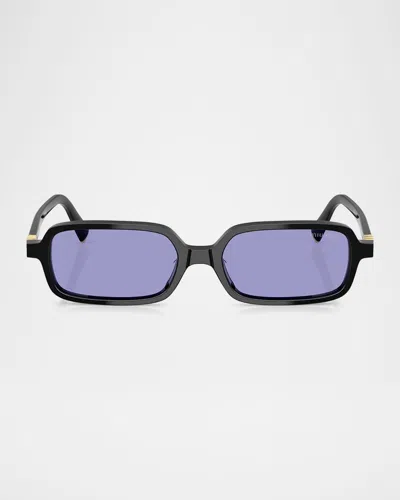 Miu Miu Mu 11zsf Acetate Rectangular Sunglasses