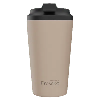 Fressko Neutrals , Grande Reusable Coffee Cup, Stainless Steel, Oat