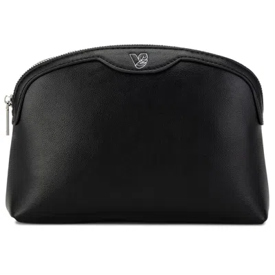 Veganologie Kora Travel Pouch Medium In Black Made From Bamboo Stems