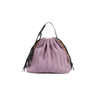 Atacz Women's Pink / Purple / Yellow Twist Bag - Lilac