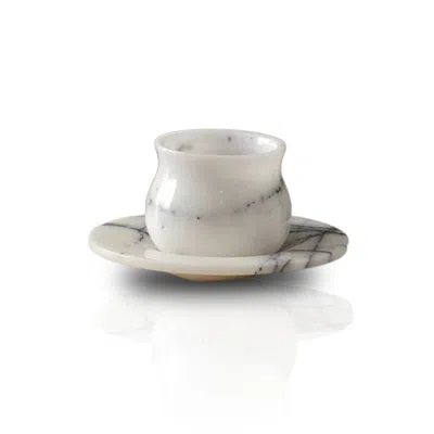 Marleth White Marble Espresso Cup With Matching Saucer