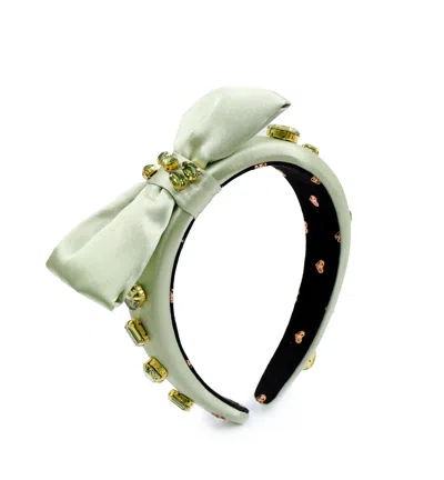 Miss Cicconi Women's Sofia - Headband - Olive Green Silk