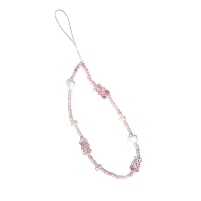 Gold Trip Pink / Purple / White Pink Gummy Bear Wristlet Phone Strap