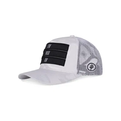 474 Co Men's White / Black 474 Camo 3 Bars Trucker Red Label Hat - White