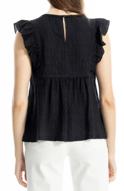 Max Studio Ruffle Cap Sleeve Babydoll Top