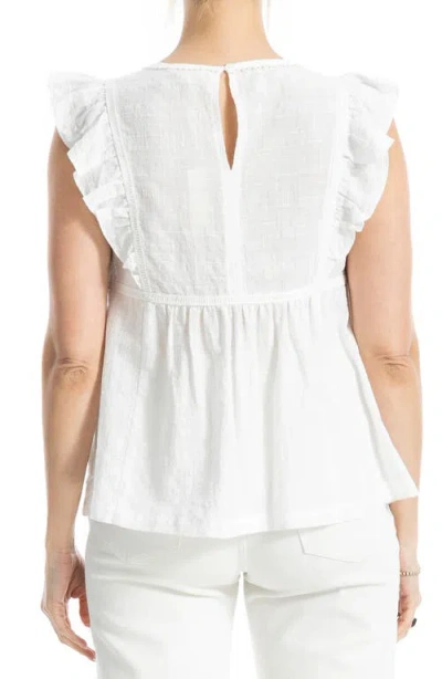 Max Studio Ruffle Cap Sleeve Babydoll Top
