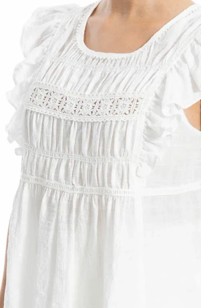 Max Studio Ruffle Cap Sleeve Babydoll Top