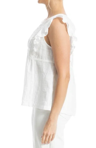 Max Studio Ruffle Cap Sleeve Babydoll Top