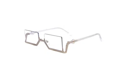 Galfer Eyewear Women's Black / Silver Nacho Eyeglasses Minimalistic Designer Frame
