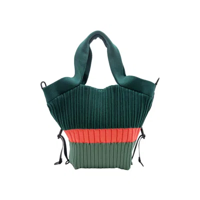 Atacz Women's Green / Brown Mega Voyage Tote Bag - Forest Stripes In Multi