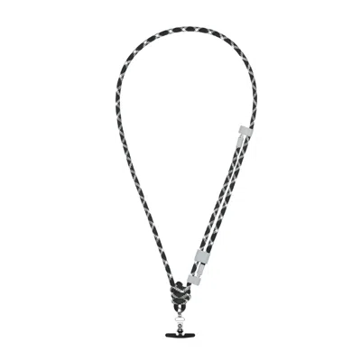 M.craftsman White / Black Yoggle Power Click C-c Charging Cable + Crossbody Phone Strap - The Charlie - Black An