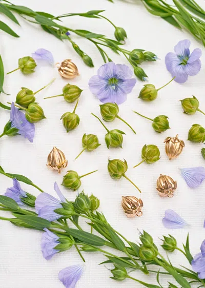 Mira Stella Flax Pod Earrings