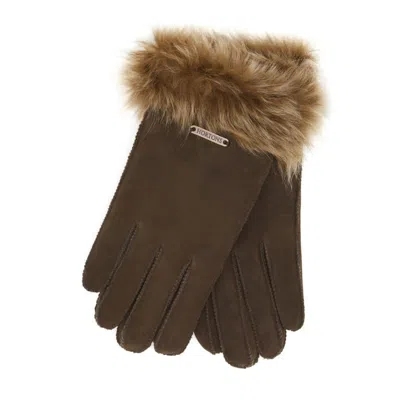 Hortons England Women's The Elsfield Sheepskin Gloves Brown