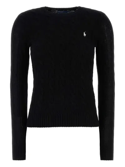 Polo Ralph Lauren Maglione In Misto Lana Nera Donna In Black
