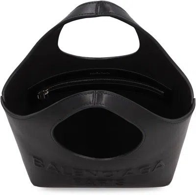 Balenciaga Mary-kate Xs Leather Tote In Black