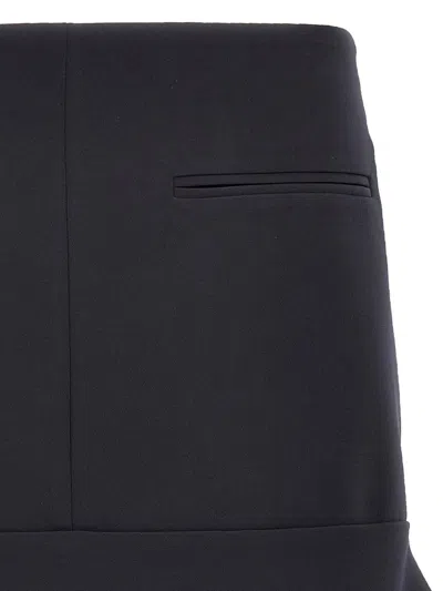 Courrèges Reversed Belt Satin Mini Skirt In Black