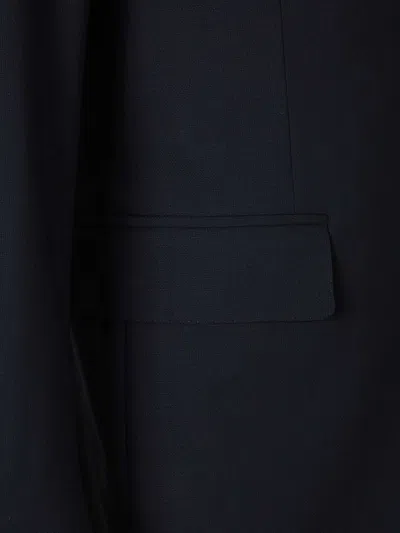 Canali Straight Wool Blazer In Black