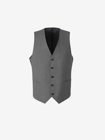 Canali Single Breasted Wool Suit In Blue