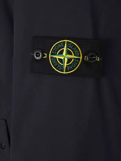 Stone Island Soft Shell Padded Jacket With Waterproof And Windproof Membrane In Blue