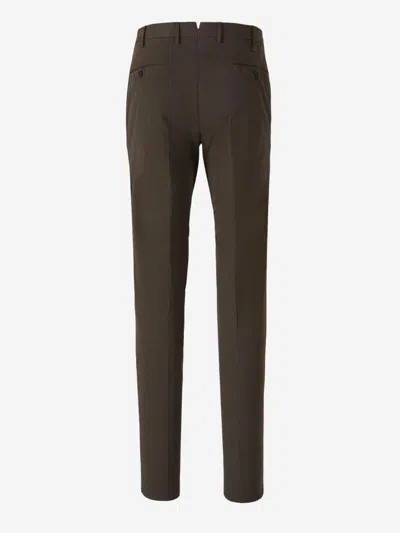 Pt Torino Gabardine Skinny Pants Clothing In Brown