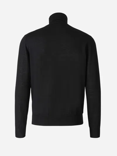 Canali High-neck Jumper In Black